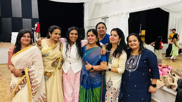 Devotional gathering during Janmashtami festivities