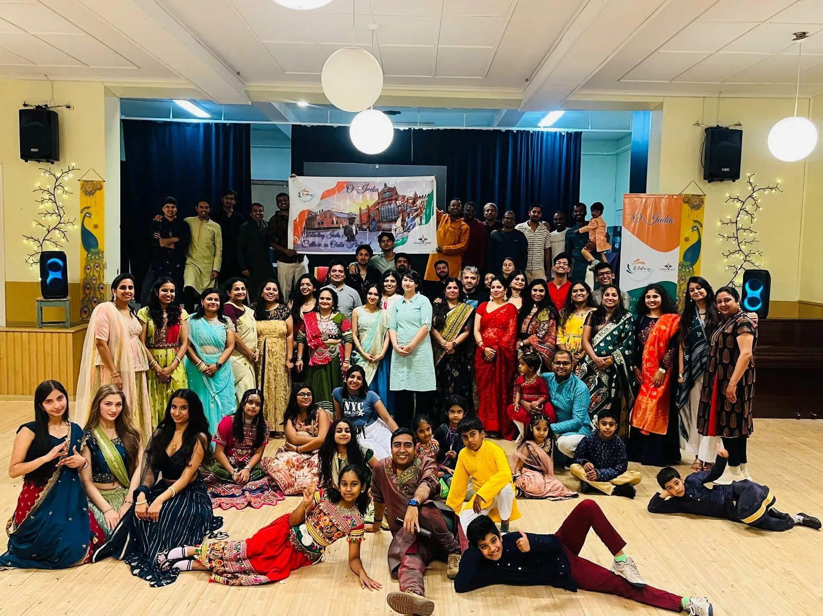 O-India family celebrating Dandiya & Garba 2025