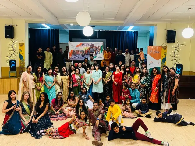 O-India family celebrating Dandiya & Garba 2025